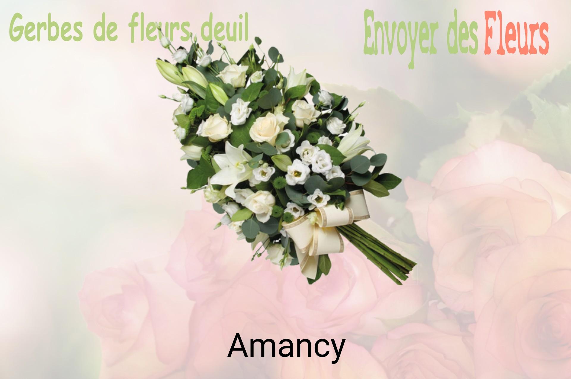Gerbe de fleurs de deuil livrée à Amancy